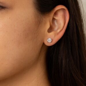 0.5 CTW Moissanite over 925 Sterling Silver studs